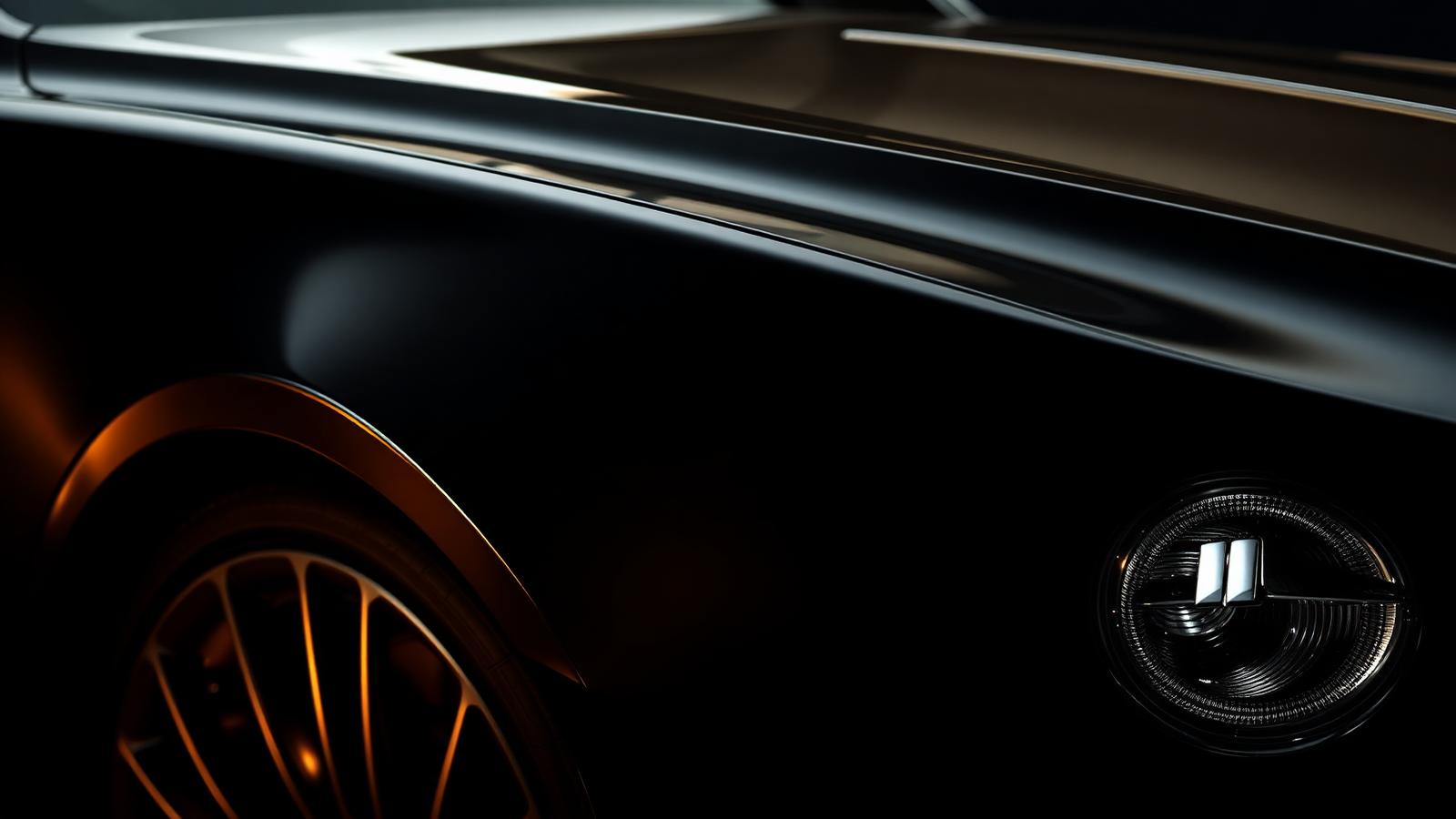 Freshly detailed luxury car paint